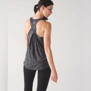 Lululemon Essential Tank Heathered Black Size 6-8